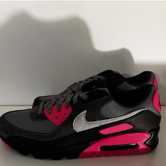 Nike Air Max 90 Shoes Wolf Gray Hyper Pink DM0029-010 Men's Size 10 - Picture 1 of 4